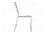 SEDIA POLA IN ALLUMINIO - TEXTILENE GRIGIO CHIARO - BIANCO