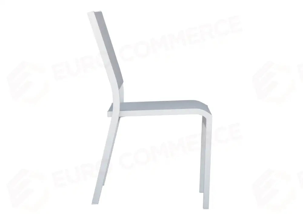SEDIA POLA IN ALLUMINIO - TEXTILENE GRIGIO CHIARO - BIANCO