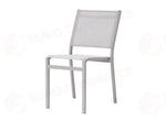SEDIA POLA IN ALLUMINIO - TEXTILENE GRIGIO CHIARO - CRETA