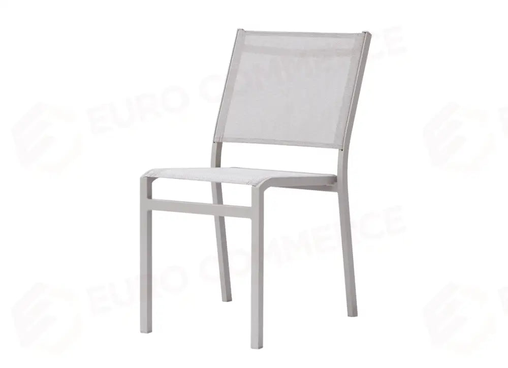 SEDIA POLA IN ALLUMINIO - TEXTILENE GRIGIO CHIARO - CRETA