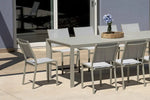 SEDIA POLA IN ALLUMINIO - TEXTILENE GRIGIO CHIARO - CRETA
