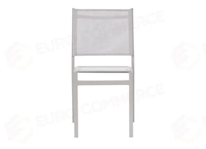 SEDIA POLA IN ALLUMINIO - TEXTILENE GRIGIO CHIARO - CRETA
