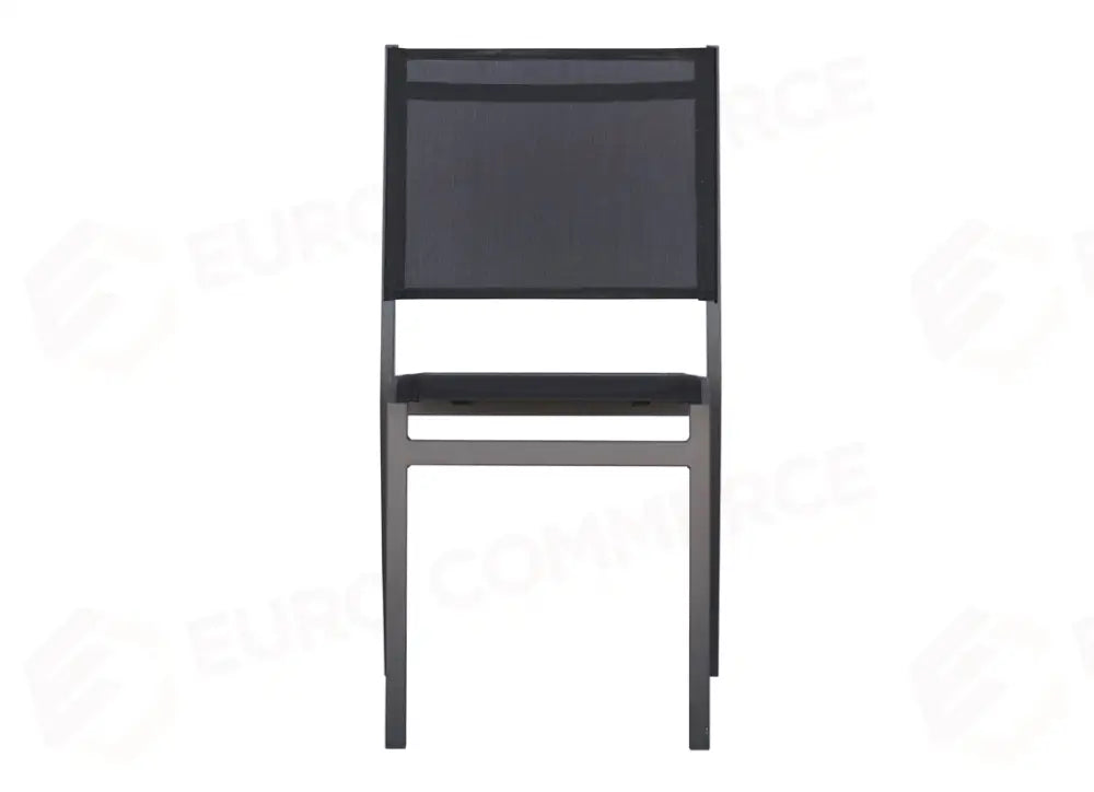 SEDIA POLA IN ALLUMINIO - TEXTILENE NERO - ANTRACITE