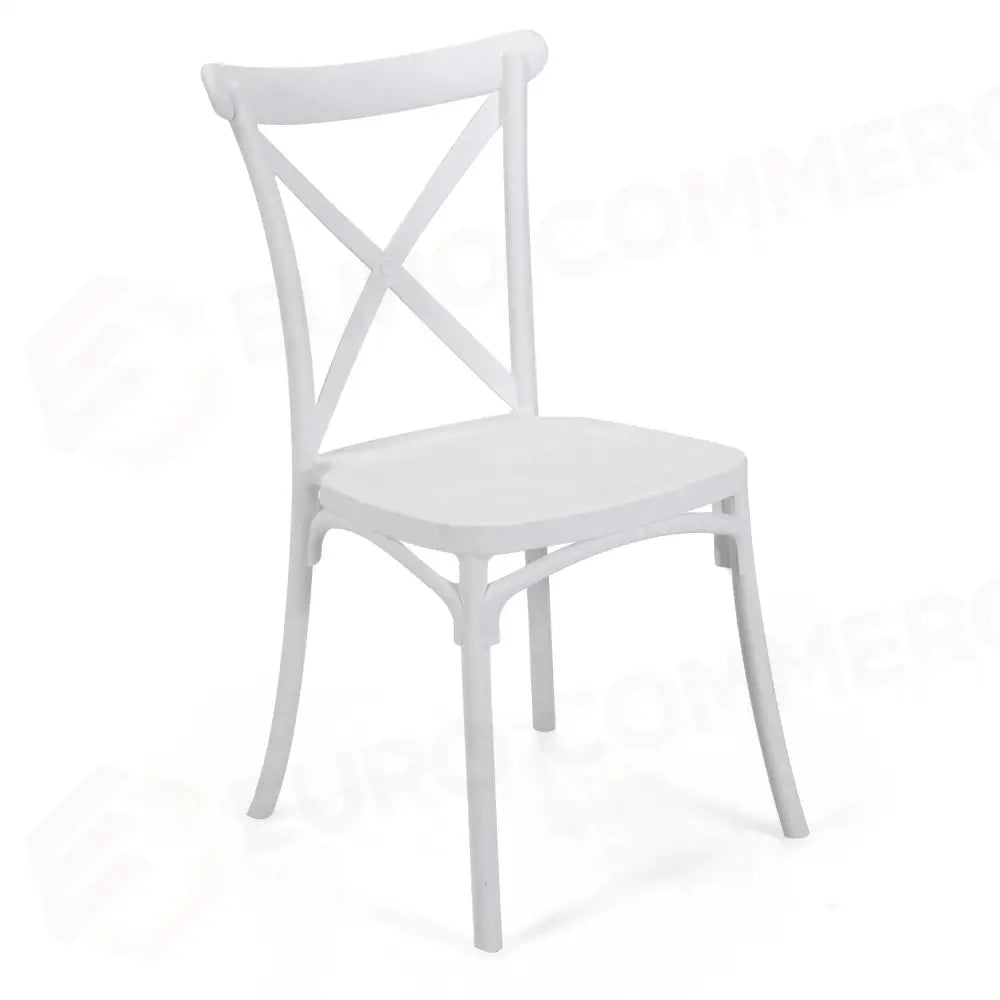 SEDIA POLIPROPILENE CROSS BIANCO CM43X52,5H45/88 - 28047500BI - VACCHETTI