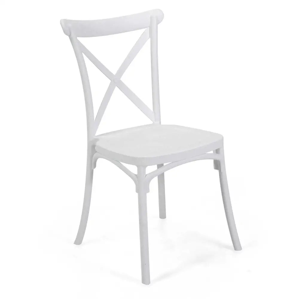 SEDIA POLIPROPILENE CROSS BIANCO CM43X52,5H45/88 - 28047500BI - VACCHETTI