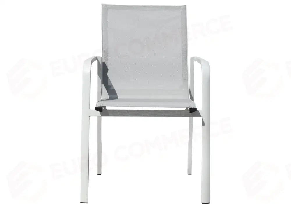 SEDIA SAMO IN ALLUMINIO - TEXTILENE GRIGIO CHIARO - BIANCO