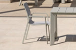 SEDIA SAMO IN ALLUMINIO - TEXTILENE GRIGIO CHIARO - CRETA