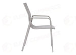 SEDIA SAMO IN ALLUMINIO - TEXTILENE GRIGIO CHIARO - CRETA