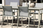 SEDIA SAMO IN ALLUMINIO - TEXTILENE GRIGIO CHIARO - CRETA