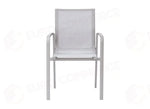 SEDIA SAMO IN ALLUMINIO - TEXTILENE GRIGIO CHIARO - CRETA