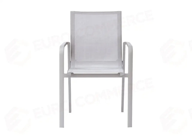 SEDIA SAMO IN ALLUMINIO - TEXTILENE GRIGIO CHIARO - CRETA CHA03C - GREENWOOD