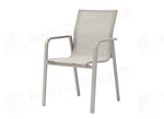 SEDIA SAMO IN ALLUMINIO - TEXTILENE GRIGIO CHIARO - CRETA