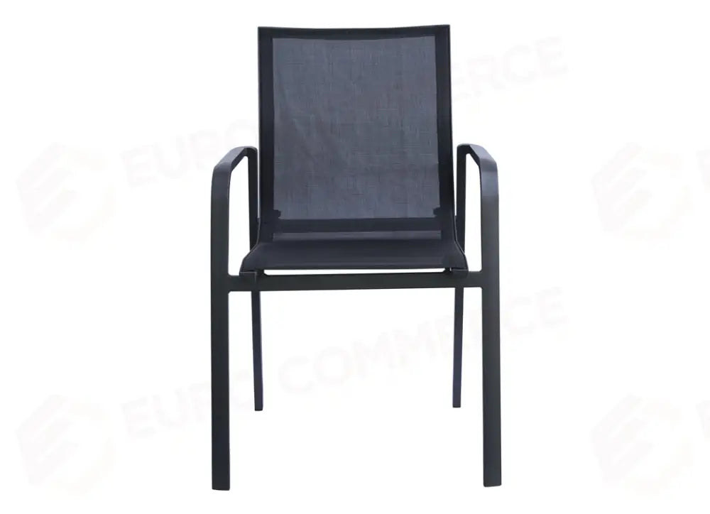 SEDIA SAMO IN ALLUMINIO - TEXTILENE NERO - ANTRACITE