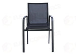 SEDIA SAMO IN ALLUMINIO - TEXTILENE NERO - ANTRACITE