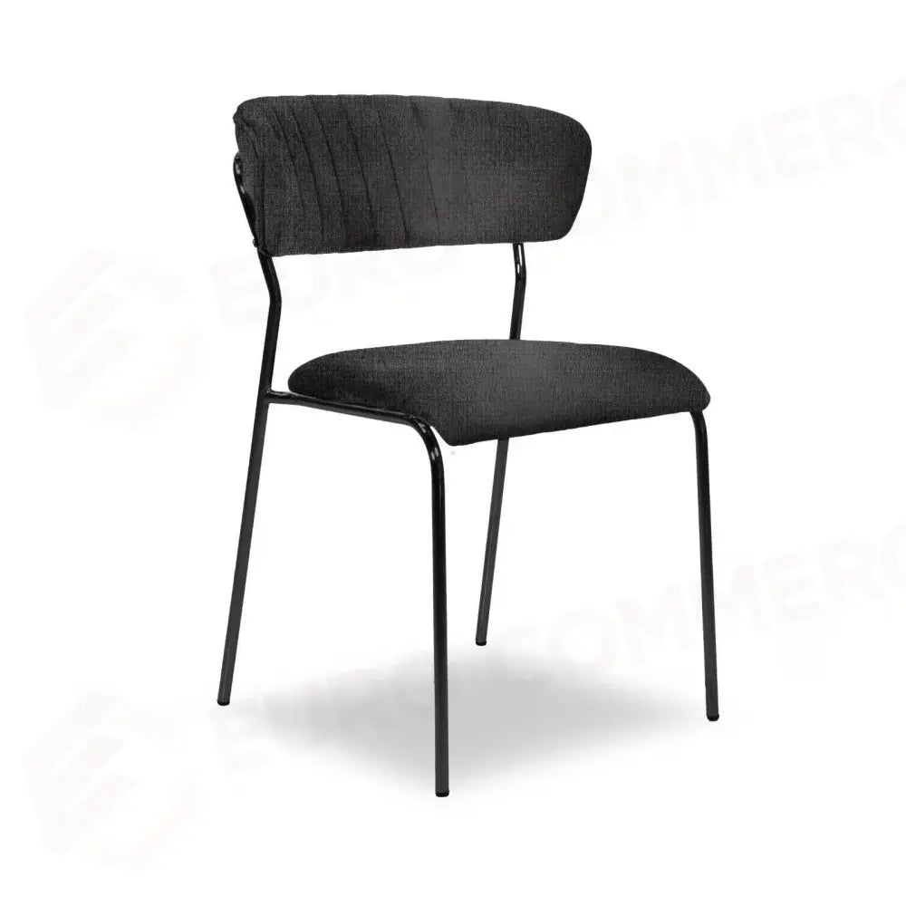 SEDIA TESSUTO GABY ANTRACITE STRUTTURA NERO CM42X43H47/77,5 - 2813070000 - VACCHETTI