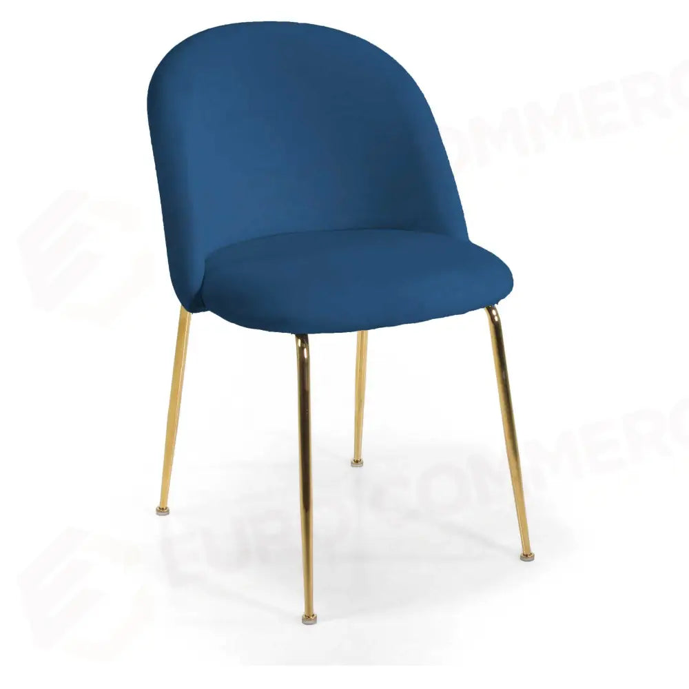 SEDIA VELLUTO SAMMI BLU STRUTTURA ORO CM50X57H47/77,5 - 2810280000 - VACCHETTI