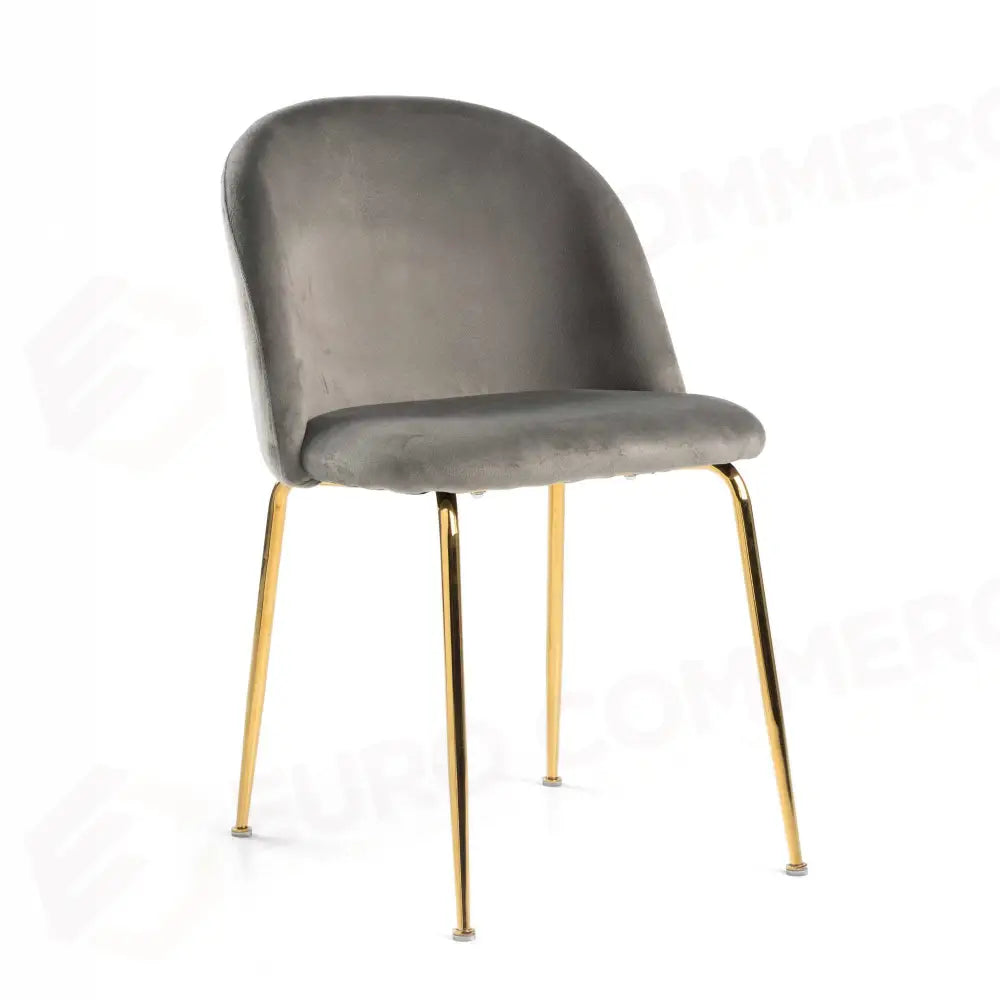SEDIA VELLUTO SAMMI GRIGIO STRUTTURA ORO CM50X57H47/77,5 - 2810310000 - VACCHETTI