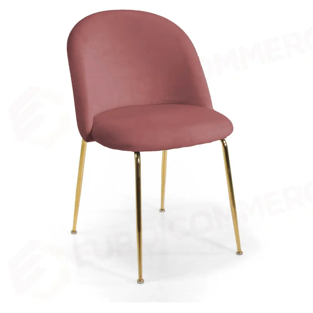 SEDIA VELLUTO SAMMI ROSA ANTICO STRUTTURA ORO CM50X57H47/77,5 - 2810240000 - VACCHETTI