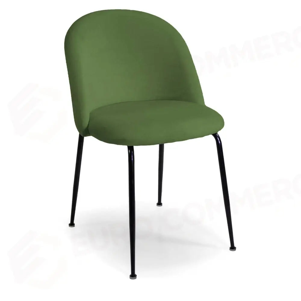 SEDIA VELLUTO SAMMI VERDE STRUTTURA NERO CM50X57H47/77,5 - 2810250000 - VACCHETTI