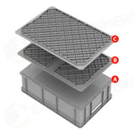 SERIE EUROPA 600X400 MM - ALTEZZA 130 MM - FONDO CHIUSO E PARETI CHIUSE - E6413 - PAVONI ITALIA