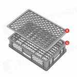 SERIE EUROPA 600X400 MM - ALTEZZA 150 MM - FONDO FORATO E PARETI FORATE - EF6415L - PAVONI ITALIA