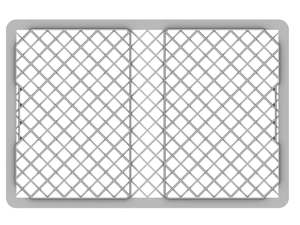 SERIE EUROPA 600X400 MM - ALTEZZA 170 MM - FONDO FORATO E PARETI FORATE - EF6417 - PAVONI ITALIA