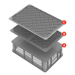 SERIE EUROPA 600X400 MM - ALTEZZA 240 MM - FONDO CHIUSO E PARETI FORATE - EC6424 - PAVONI ITALIA