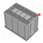 SERIE EUROPA 600X400 MM - ALTEZZA 410 MM - FONDO CHIUSO E PARETI CHIUSE - E6441 - PAVONI ITALIA