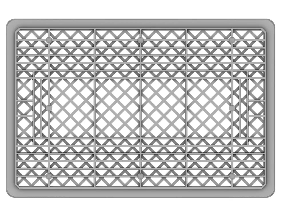 SERIE EUROPA 600X400 MM - ALTEZZA 450 MM - FONDO CHIUSO E PARETI FORATE - EF6445 - PAVONI ITALIA