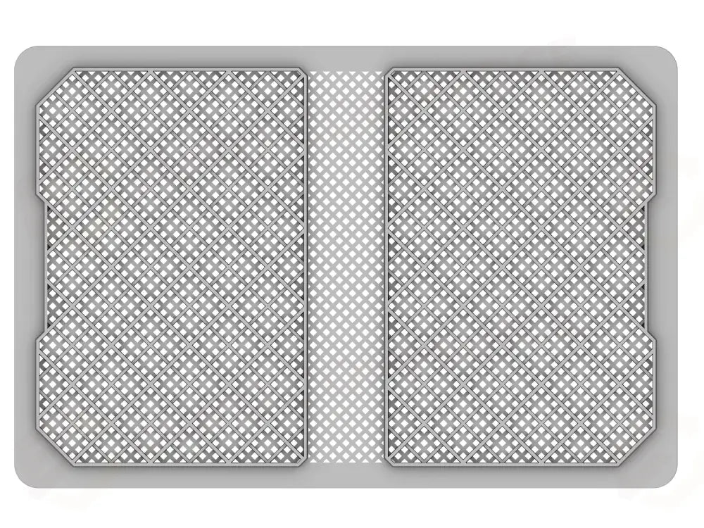 SERIE EUROPA 600X400 MM - ALTEZZA 70 MM - FONDO FORATO E PARETI FORATE - EF6407 - PAVONI ITALIA