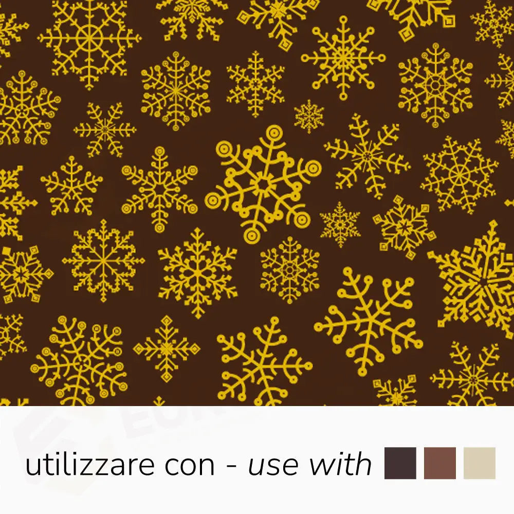 SERIGRAFIA COLORE GIALLO PER CIOCCOLATO FONDENTE BIANCO E AL LATTE CON SOGGETTI NATALIZI DIM. 340 X 265 MM - CONF. 30