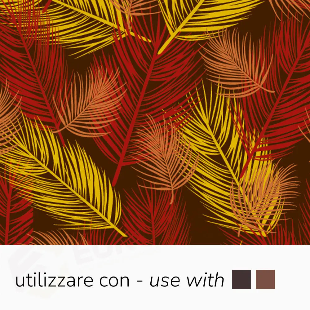 SERIGRAFIA COLORE GIALLO ROSSO E ARANCIONE PER CIOCCOLATO FONDENTE E AL LATTE DIM. 340 X 265 MM - CONF. 30 FOGLI