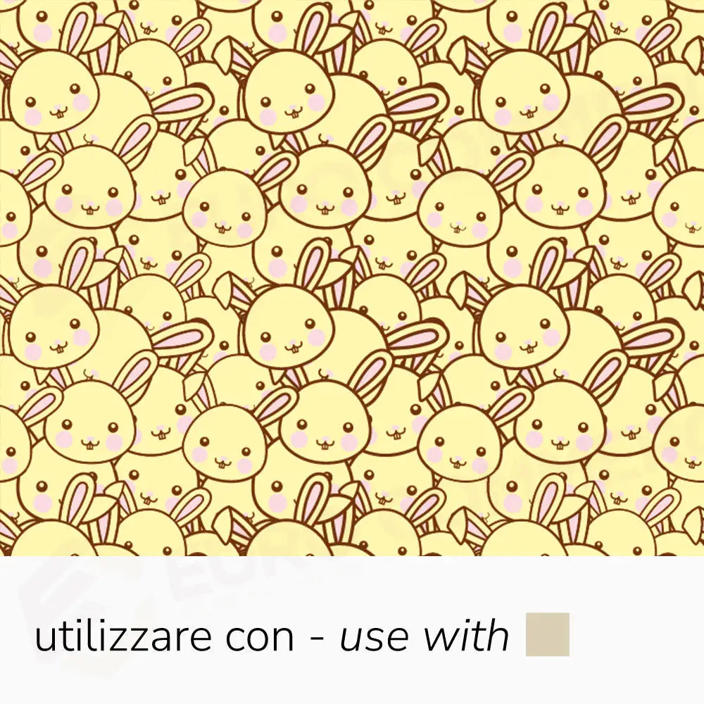 SERIGRAFIA COLORE MARRONE E ROSA PER CIOCCOLATO BIANCO CON SOGGETTI PASQUALI DIM. 340 X 265 MM CONF. 30 FOGLI - SD226SB