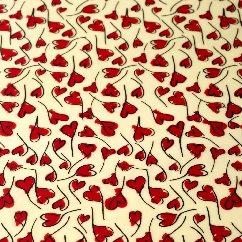 SERIGRAFIA COLORE ROSSO E NERO PER CIOCCOLATO BIANCO DIM. 340 X 265 MM - CONF. 30 FOGLI - SD225SB - PAVONI ITALIA