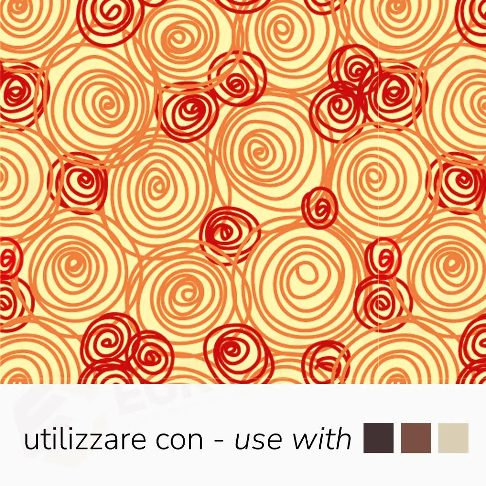 SERIGRAFIA COLORE RUBINO E BRONZO PER CIOCCOLATO FONDENTE BIANCO E AL LATTE DIM. 340 X 265 MM - CONF. 30 FOGLI