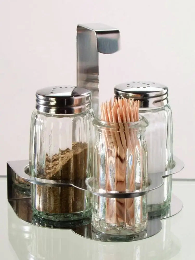 SET 3 PEZZI SALE PEPE STECCHI ACCIAIO INOX - SPSL3 - KAREL - Attrezzatura