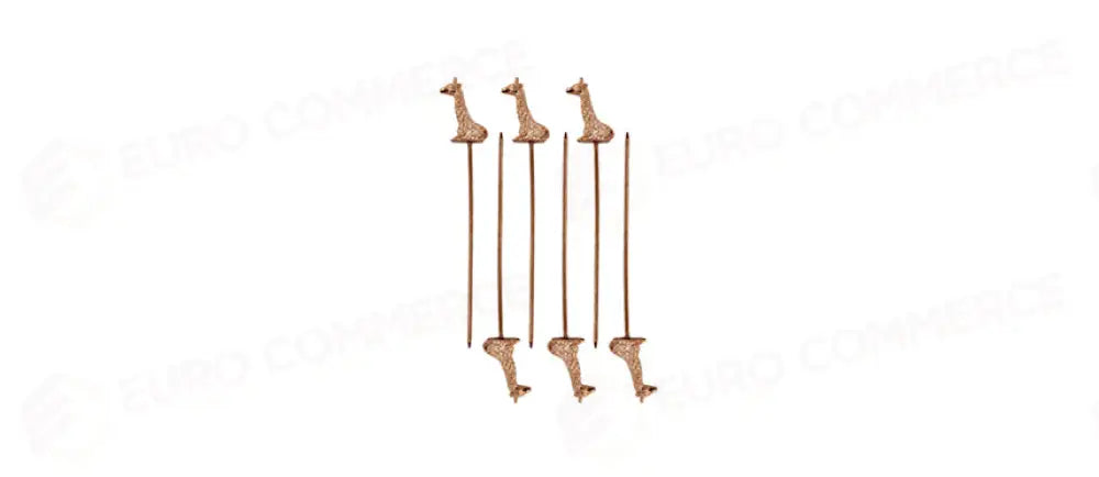 SET 6 PZ SPIEDINO COCKTAIL GIRAFFA RAME INOX - 203730 - MORINI