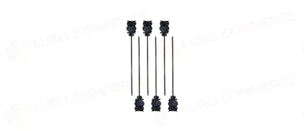 SET 6 PZ SPIEDINO COCKTAIL GUFO NERO INOX - 203732 - MORINI