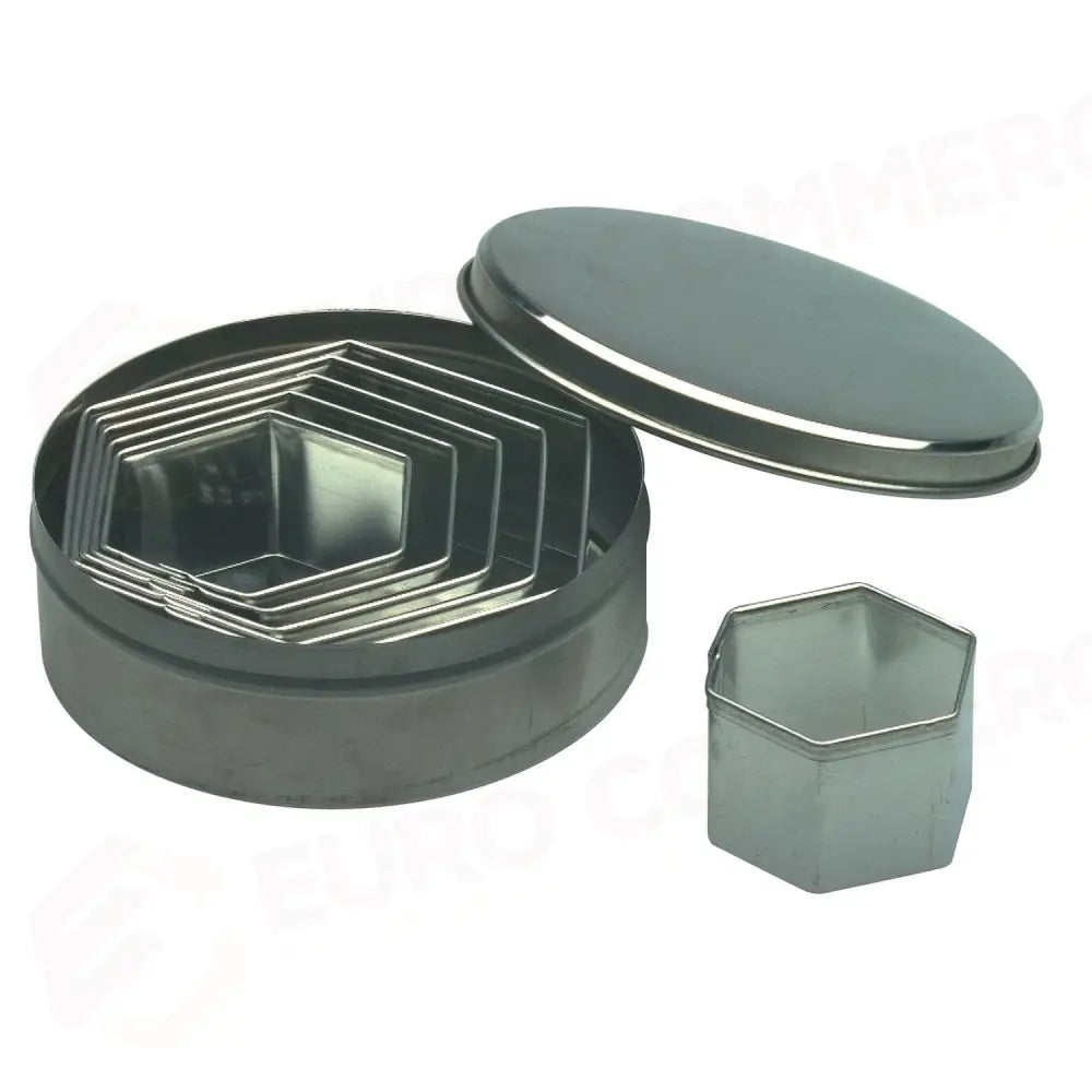 SET 6 TAGLIABISCOTTI AD ESAGONO 6CM - 285534 - PIAZZA - ACCESSORI