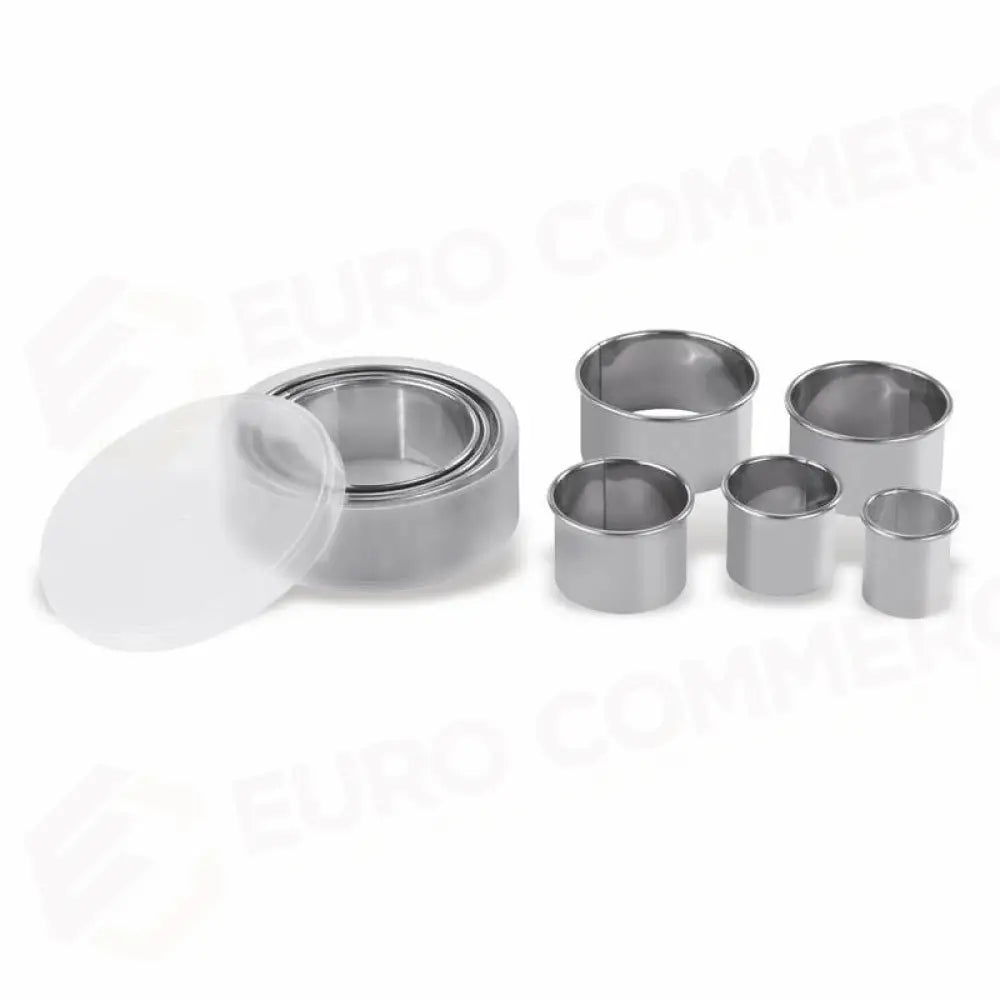 SET 8 TAGLIAPASTA ROTONDI LISCI ACCIAIO INOX - 670-300 - KAREL - Attrezzatura