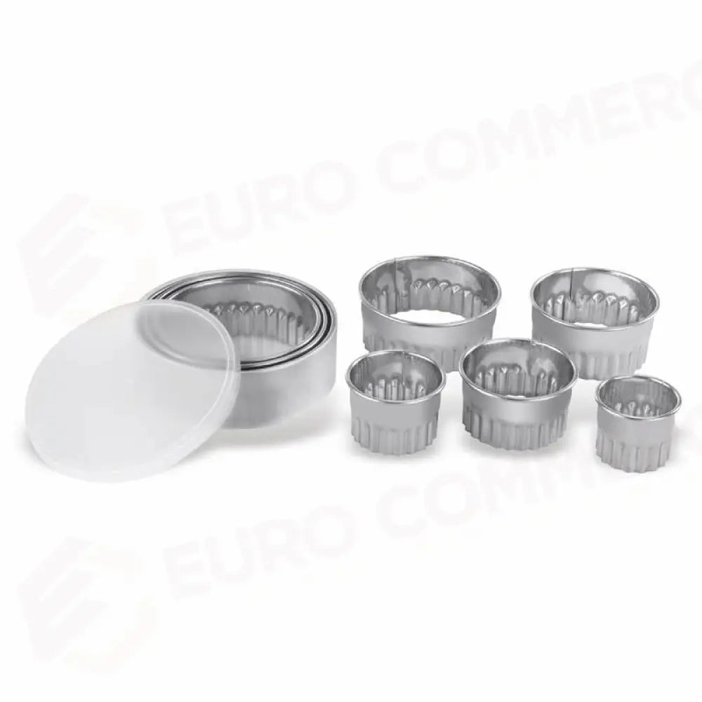 SET 8 TAGLIAPASTA ROTONDI LISCI ACCIAIO INOX - 670-400 - KAREL - Attrezzatura