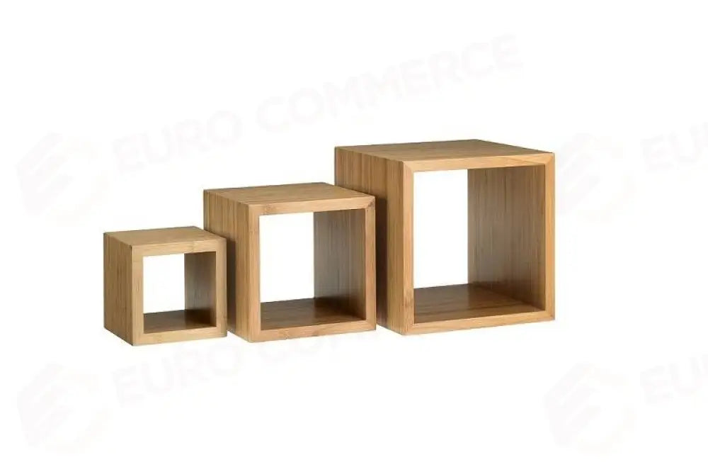 SET ALZATA ’CUBO’ NATURALE - 23X23X23 CM - S0128 - LEONE - ESPOSITORI BUFFET IN BAMBOO