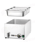 SET: BAGNO-MARIA HENDI RANGER CON RUBINETTO DI SCARICO + 3X GN 1/3 COPERCHIO 1/1 230 - 238868