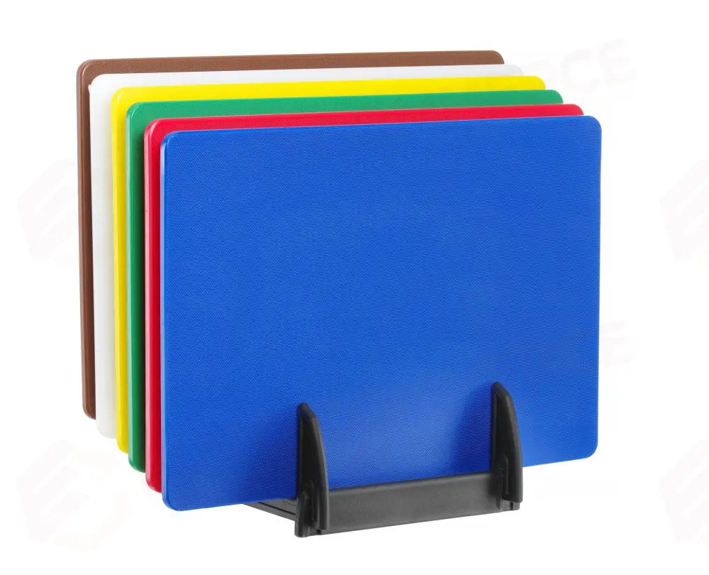 SET DI 6 TAGLIERI HACCP CON RACK. HENDI PEZZI 450X300MM - 825686