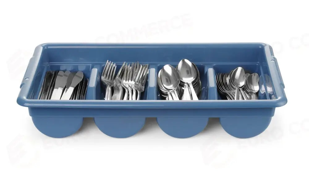 SET DI POSATE CON VASSOIO HENDI BLU 525X300X(H)95MM RETTANGOLARE - 766194