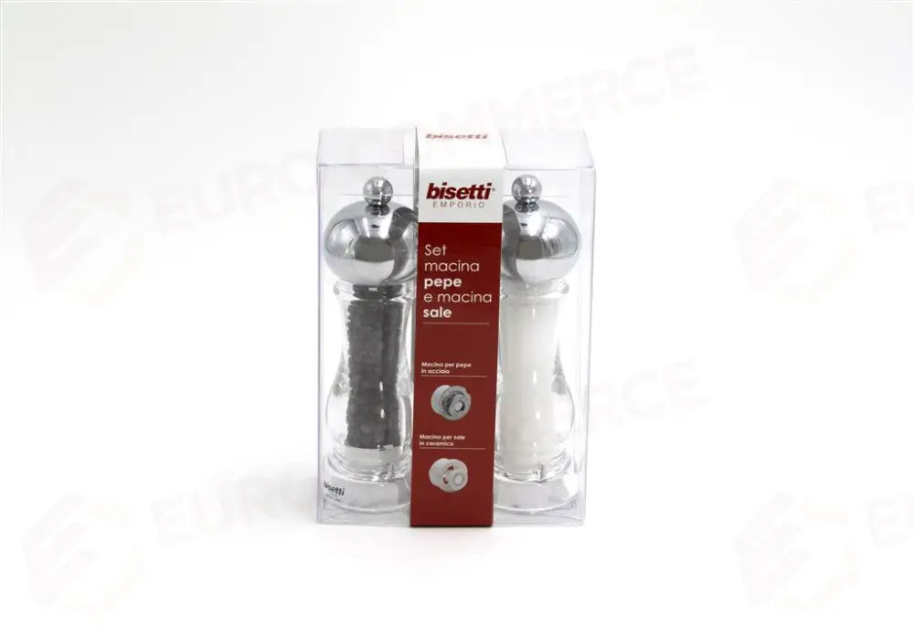 SET MACINASALE/PEPE 16,5 CM TESTA CROMATA 9420 BISETTI - 0400172 - MEDRI