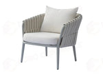 SET MARBELLA IN ALLUMINIO - CORDA BEIGE - CRETA