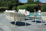 SET MARBELLA IN ALLUMINIO - CORDA BEIGE - CRETA