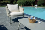 SET MARBELLA IN ALLUMINIO - CORDA BEIGE - CRETA
