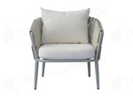 SET MARBELLA IN ALLUMINIO - CORDA BEIGE - CRETA